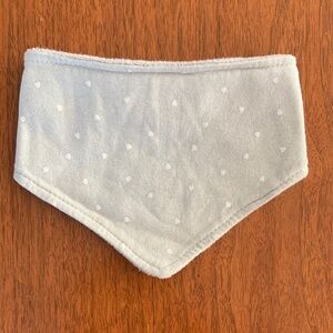😊FREE😊 George Mint Green Bandana Bib with White Hearts